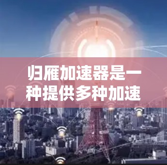 归雁加速器是一种提供多种加速选项的网络加速软件，旨在帮助用户优化网络连接和网络设备的使用。以下是关于归雁加速器的详细分析