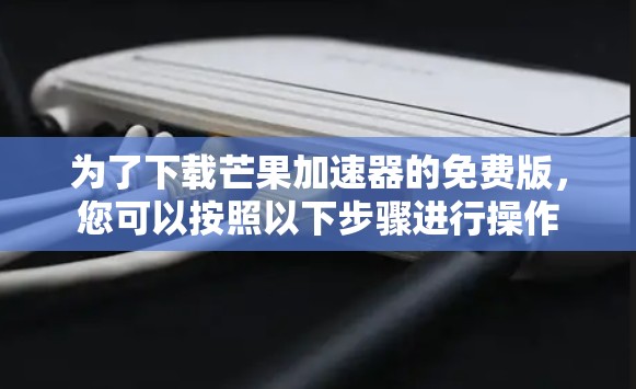 为了下载芒果加速器的免费版，您可以按照以下步骤进行操作