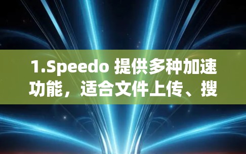1.Speedo 提供多种加速功能，适合文件上传、搜索和下载