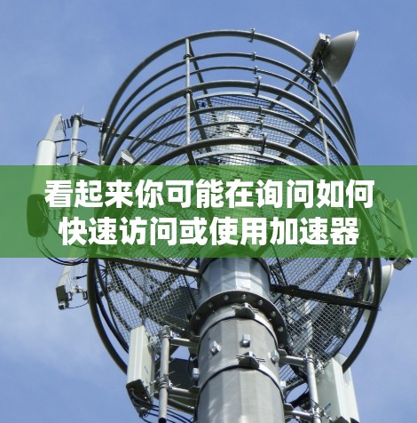 看起来你可能在询问如何快速访问或使用加速器软件，或者是在寻找在互联网上快速访问加速器工具的途径。以下是一些可能的相关建议