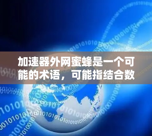 加速器外网蜜蜂是一个可能的术语，可能指结合数据网络和优化算法的工具，用于提高数据流的速度或效率。以下是对该术语的逐步解释和解析
