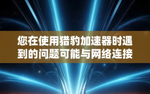 您在使用猎豹加速器时遇到的问题可能与网络连接有关，或者与加速器服务器有关。以下是一些可能的解决方案