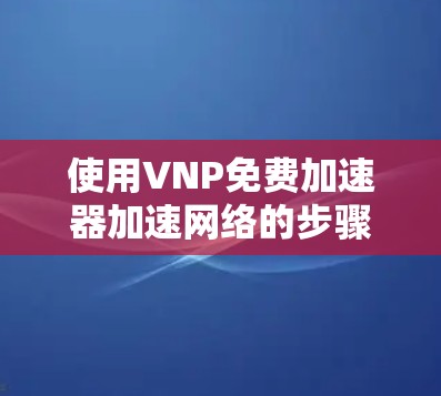 使用VNP免费加速器加速网络的步骤如下