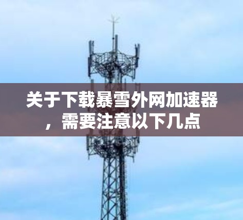 关于下载暴雪外网加速器，需要注意以下几点