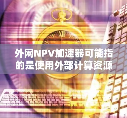外网NPV加速器可能指的是使用外部计算资源来快速进行净现值（NPV）计算的工具。以下是一些常见的外网NPV加速器推荐，涵盖在线平台、外部计算资源和其他工具