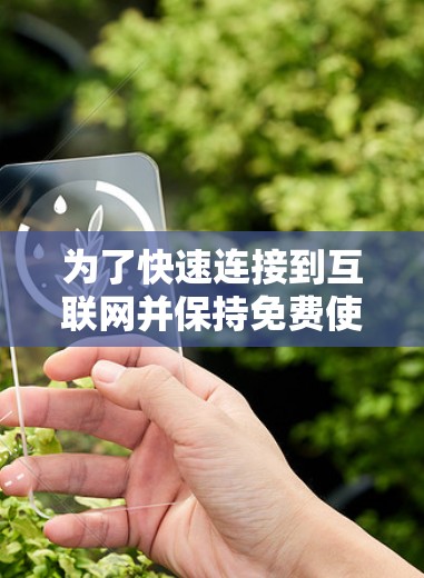 为了快速连接到互联网并保持免费使用，可以尝试以下方法