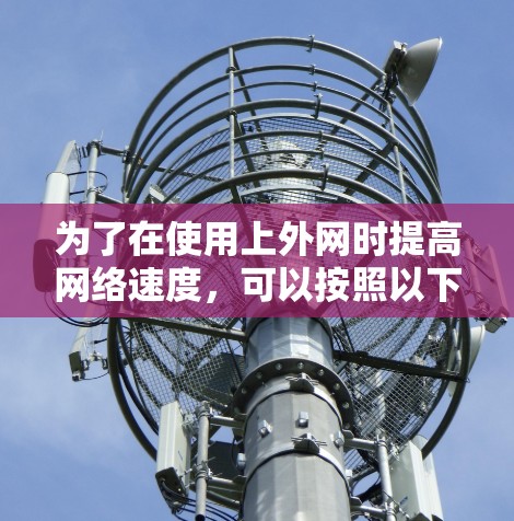 为了在使用上外网时提高网络速度，可以按照以下步骤进行