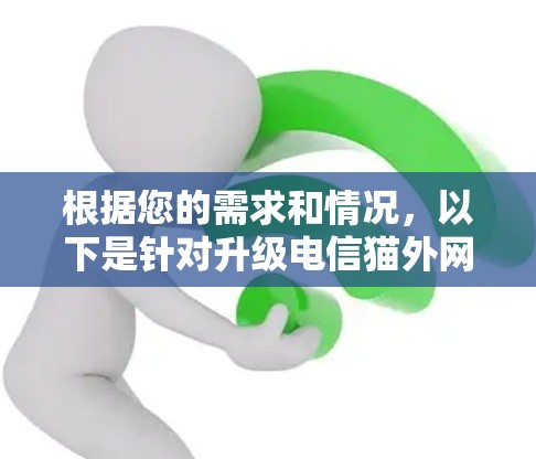 根据您的需求和情况，以下是针对升级电信猫外网加速器的建议
