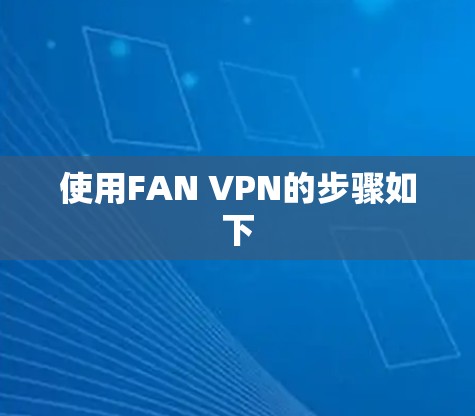 使用FAN VPN的步骤如下