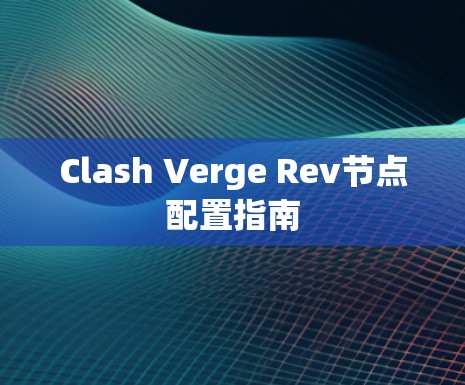 Clash Verge Rev节点配置指南