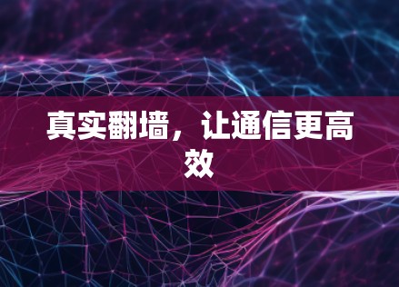 真实翻墙,让通信更高效 真实翻墙,让通信更高效