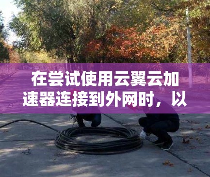 在尝试使用云翼云加速器连接到外网时，以下是一步步的解决方案