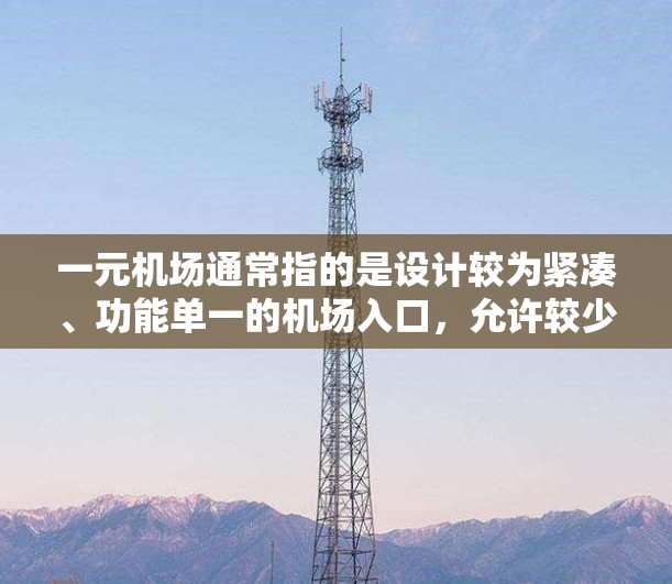 一元机场通常指的是设计较为紧凑、功能单一的机场入口，允许较少的人同时通过。然而，机场设计和规划者可能会对一元机场有限制，以确保其符合美观、功能性以及安全的考虑。具体来说，一元机场可能会有限制如下